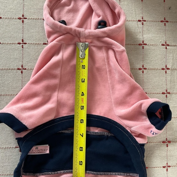 Doggy Couture Pink Velour Tracksuit Vtg Rare Juicy Couture Dog Outfit Authentic - Picture 12 of 12
